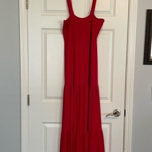 Loft true red maxi dress